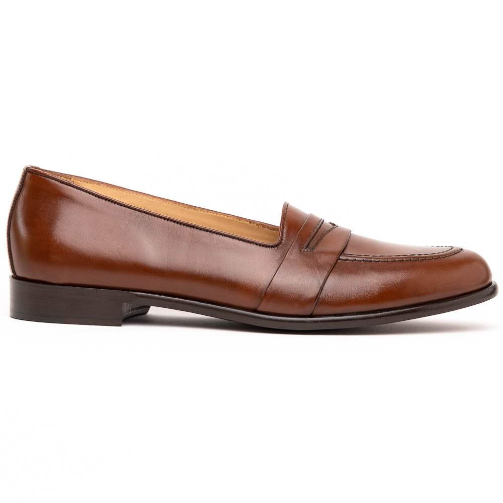 15-203-CHL SAVANNAH Calfskin Penny Loafer, Chili - Zelli Italia - Flyclothing LLC