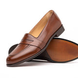 15-203-CHL SAVANNAH Calfskin Penny Loafer, Chili - Zelli Italia - Flyclothing LLC