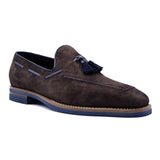 16-628-BRN CARMEN Sueded Goatskin & Crocodile Tassel Loafer, Brown - Zelli Italia - Flyclothing LLC
