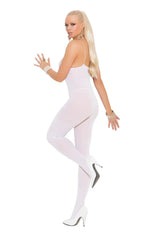Elegant Moments White Opaque Bodystocking 1601 - Elegant Moments - Flyclothing LLC