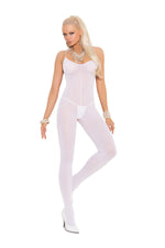 Elegant Memories White Opaque Bodystocking 1601