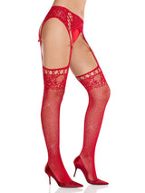 Amelie Rhinestone Garter Belt Tights
