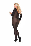 Elegant Memories Black Long Sleeve Bodystocking 1606q