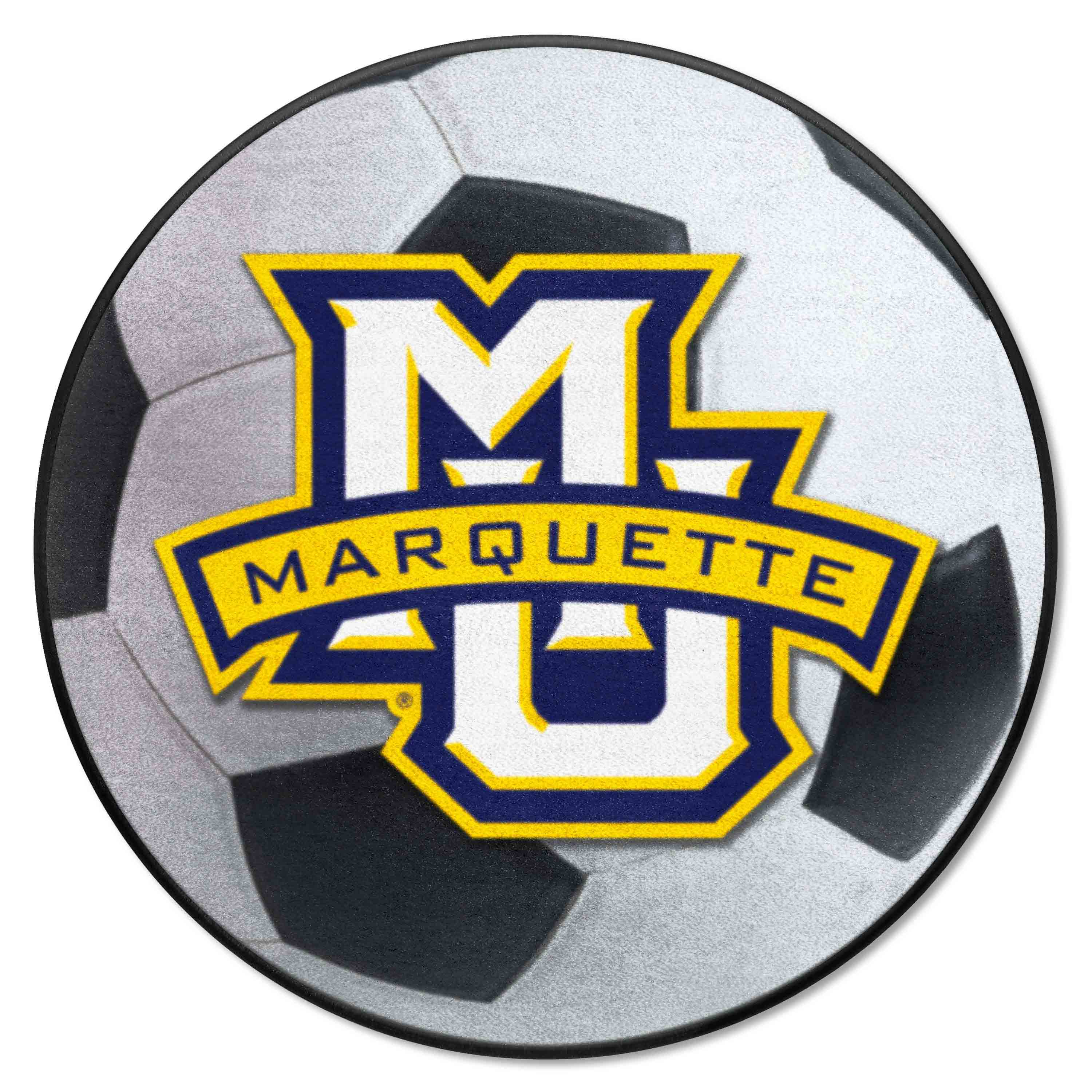Marquette Golden Eagles Soccer Ball Rug - 27in. Diameter - Marquette