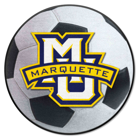 Marquette Golden Eagles Soccer Ball Rug - 27in. Diameter - Marquette