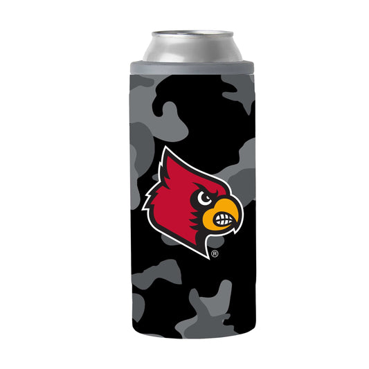 Louisville Black Camo 12oz Slim Can Coolie - Logo Brands - Flyclothing LLC