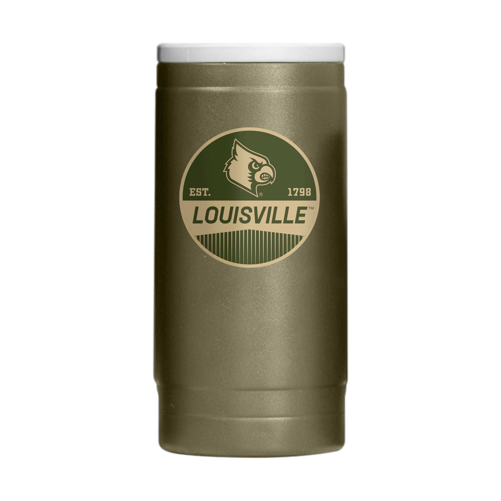 Louisville Badge Powder Coat Slim Can Coolie - Logo Brands - Flyclothing LLC