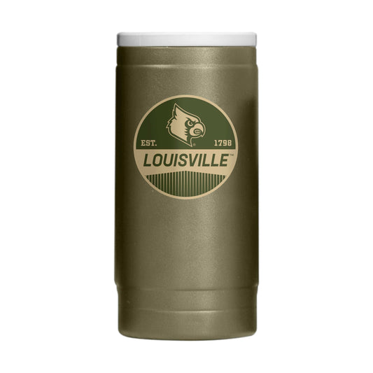 Louisville Badge Powder Coat Slim Can Coolie - Logo Brands - Flyclothing LLC
