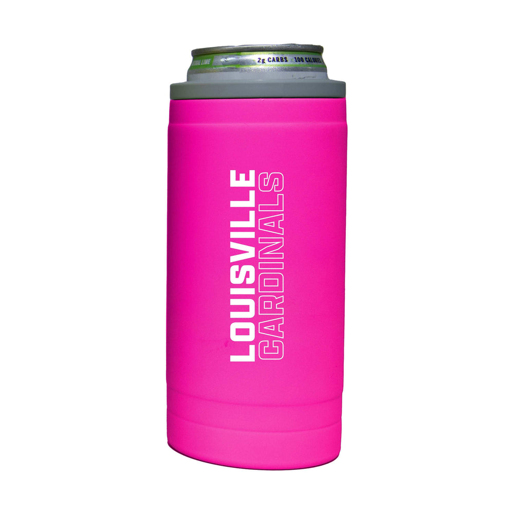 Louisville 12oz Electric Stacked Soft Touch Slim Coolie - Logo Brands - Flyclothing LLC