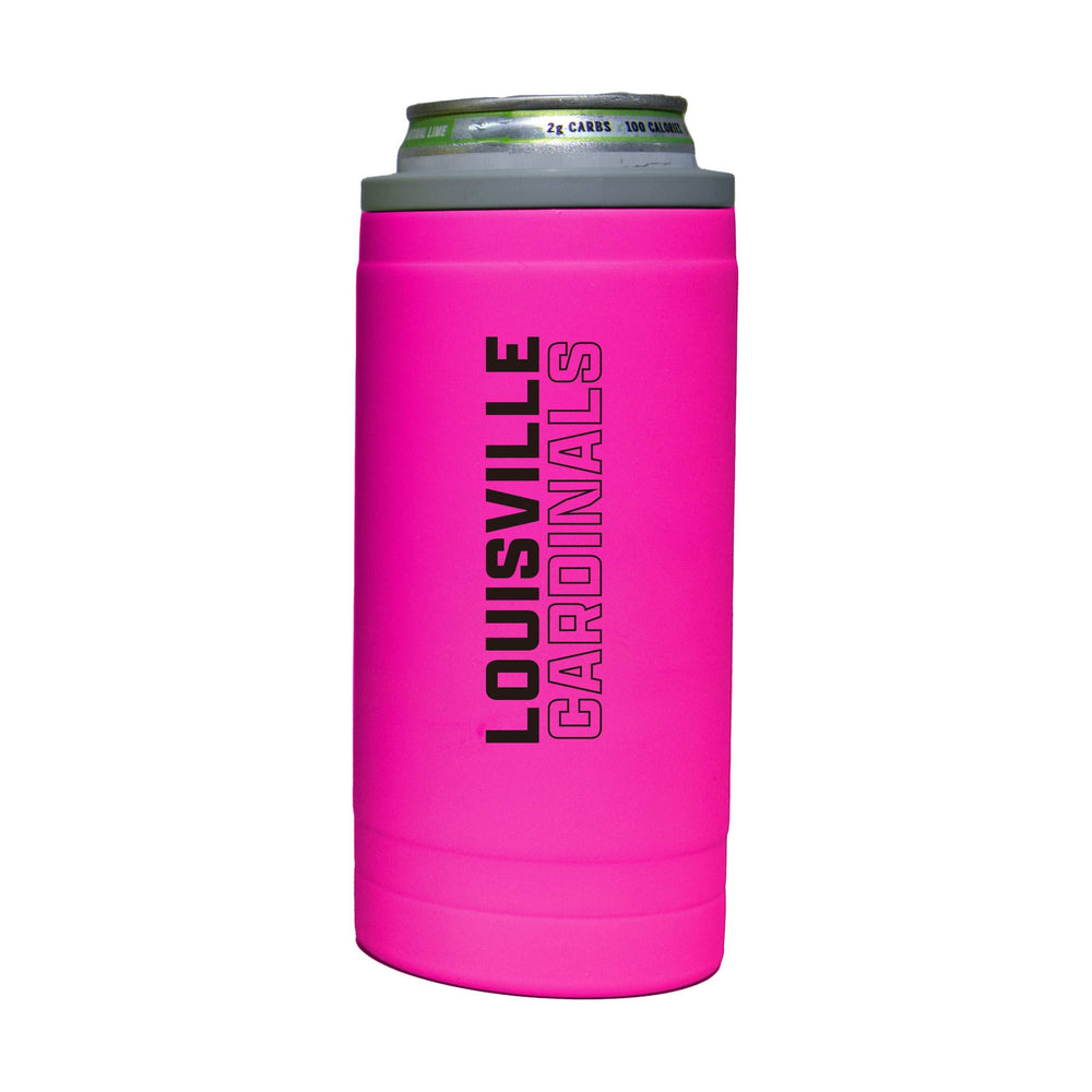 Louisville 12oz Electric Stacked Soft Touch Slim Coolie - Logo Brands - Flyclothing LLC