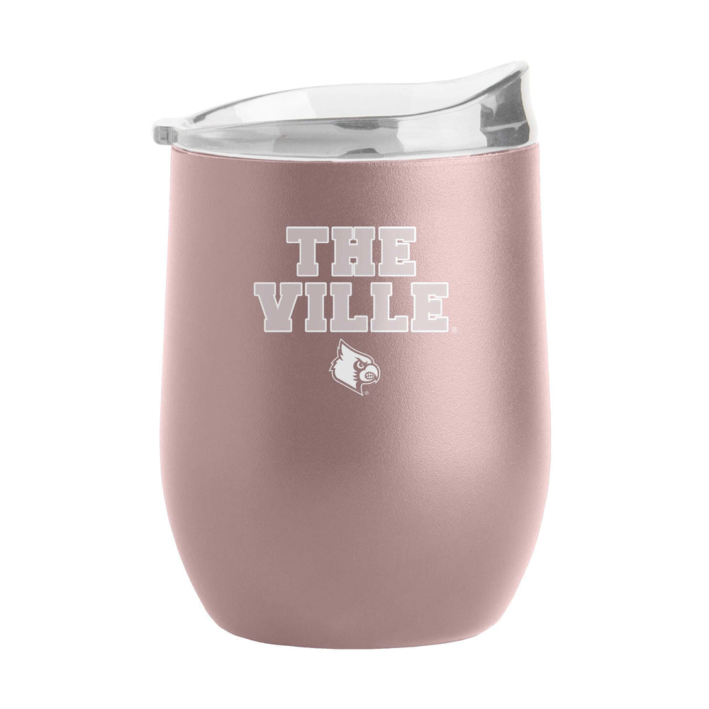 Louisville 16oz Stencil Powder Coat Curved Beverage - Logo Brands - Flyclothing LLC