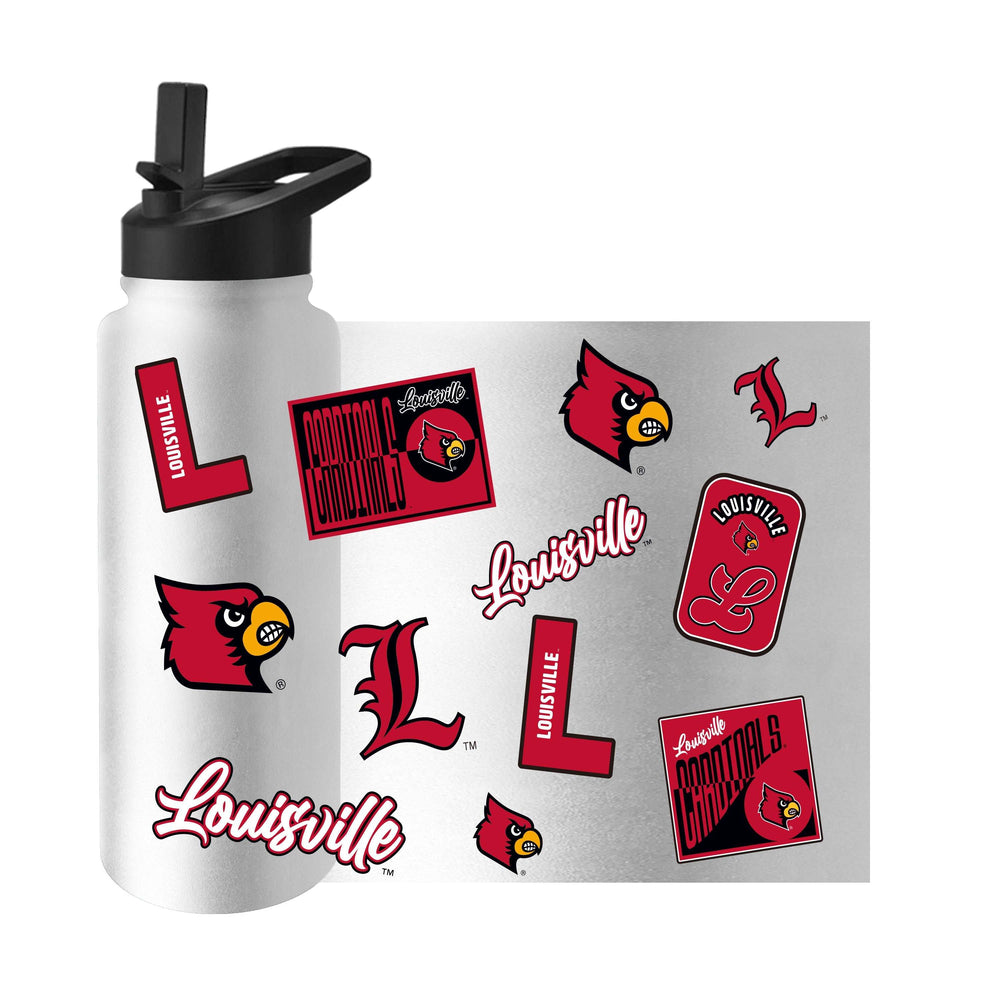 Louisville 34oz White Dreamweave Quencher Bottle - Logo Brands - Flyclothing LLC