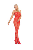 Elegant Memories Red Rose Lace Bodystocking 1610