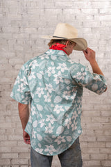 Rockmount Ranch Wear Men's Green Short Sleeve Hawaiian Western Shirt - Rockmount Clothing - Flyclothing LLC