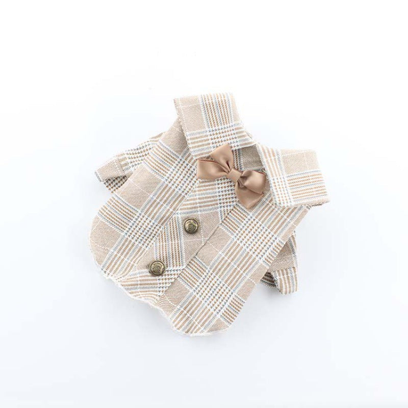 Khaki Suit Dress Cat And Dog Costume - My Store - Flyclothing LLC