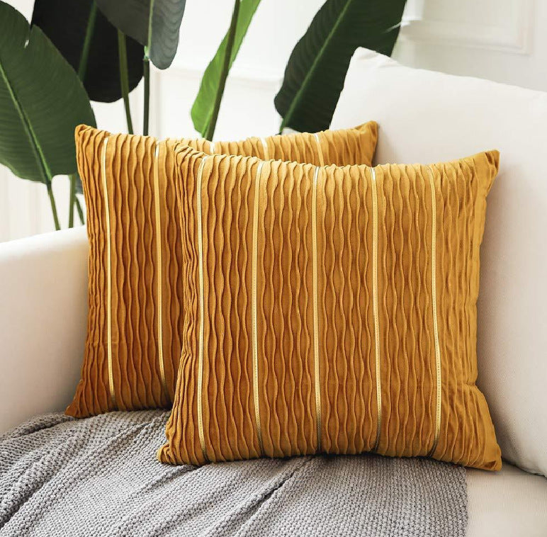 Simple Luxury Striped Velvet Pillow Cover Pillow Cushion Cover Pillow Case Covers for Sofa Flannel Velvet Sofa Cushion Cover - My Store - Flyclothing LLC