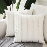 Simple Luxury Striped Velvet Pillow Cover Pillow Cushion Cover Pillow Case Covers for Sofa Flannel Velvet Sofa Cushion Cover - My Store - Flyclothing LLC