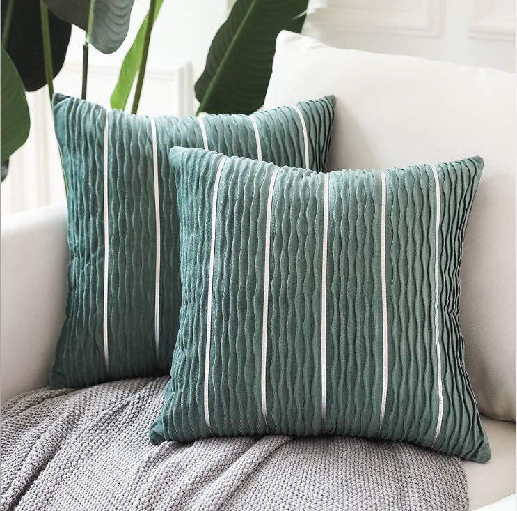 Simple Luxury Striped Velvet Pillow Cover Pillow Cushion Cover Pillow Case Covers for Sofa Flannel Velvet Sofa Cushion Cover - My Store - Flyclothing LLC