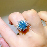 3 Carat Moissanite Zircon 925 Sterling Silver Ring - Trendsi - Flyclothing LLC