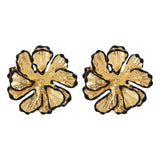 18K Gold-Plated Flower Stud Earrings - Trendsi - Flyclothing LLC