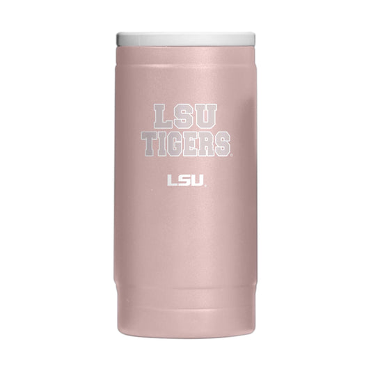 LSU Stencil Powder Coat Slim Can Coolie - Logo Brands - Flyclothing LLC