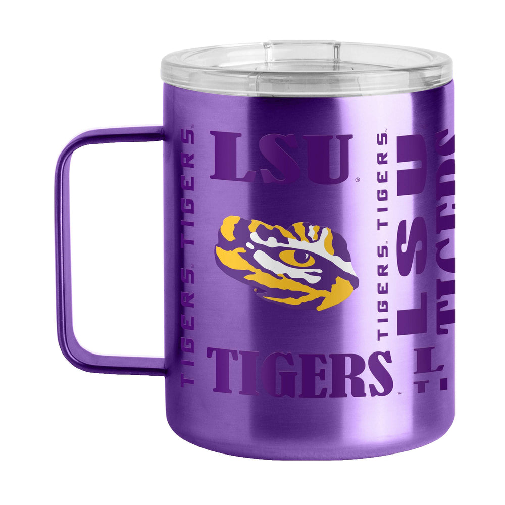 LSU 15oz Replay Stainless Steel Mug - Logo Brands - Flyclothing LLC