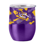 LSU 16oz Camo Stainless Curved Beverage - Logo Brands - Flyclothing LLC
