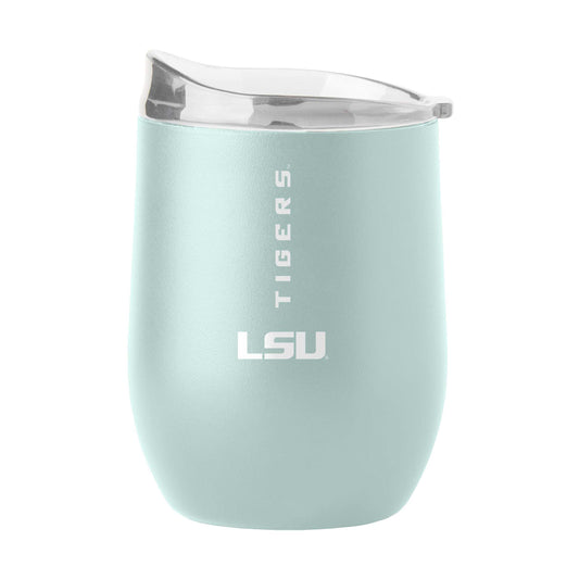 LSU 16oz Vertical Powder Coat Curved Beverage - Logo Brands - Flyclothing LLC