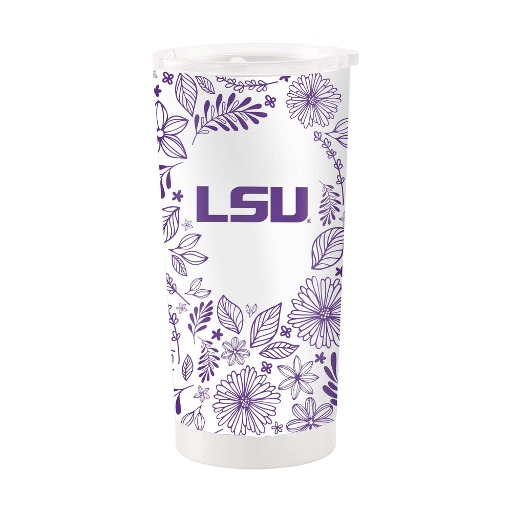LSU 20oz Botanical Stainless Steel Tumbler - Logo Brands - Flyclothing LLC