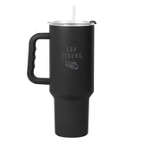 LSU 40oz Black Tonal Powder Coat Tumbler - Logo Brands - Flyclothing LLC