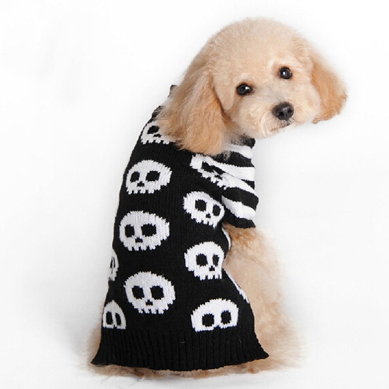 Skull Dog Halloween Sweater Pet Supplies - My Store - Flyclothing LLC