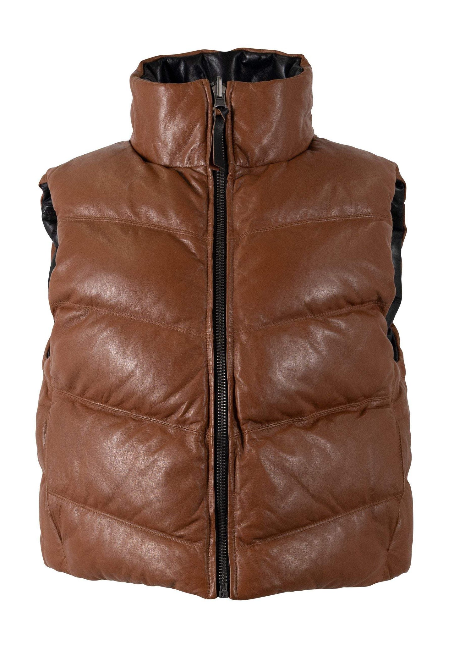 Ellen OS Leather Vest - Reversible - mauritiusleather - Flyclothing LLC