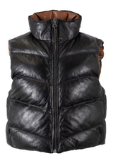 Ellen OS Leather Vest - Reversible - mauritiusleather - Flyclothing LLC