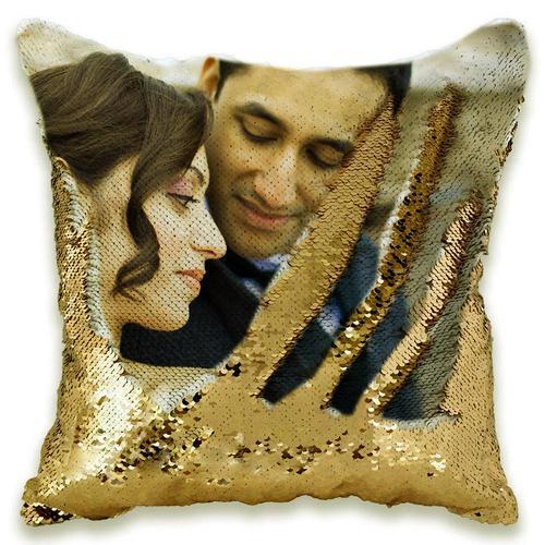 Custom Photo Cushion Cover Diy Personalized Sequin Luminous Pillowcase Room Decoration Baby Wedding Pet Photos Printed - My Store - Flyclothing LLC