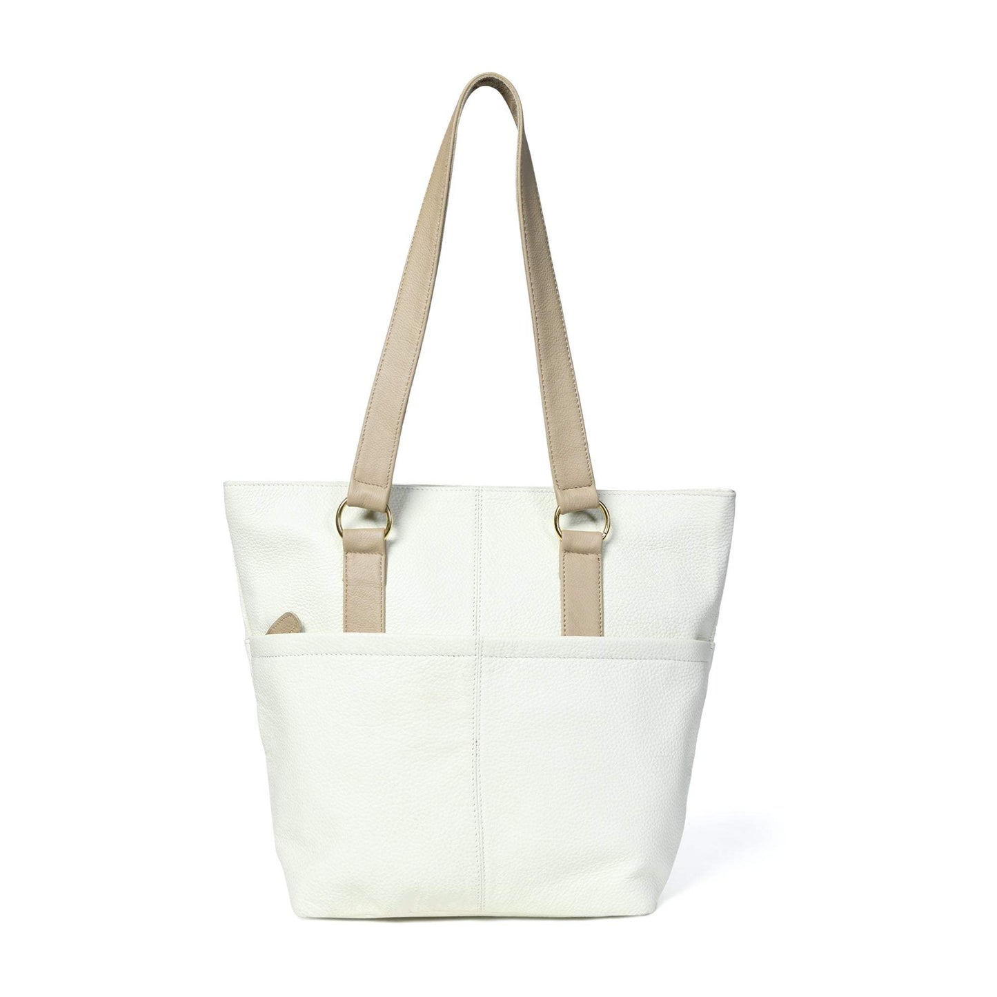 The Ivory Leather Tote - Classy Leather Bags - Flyclothing LLC
