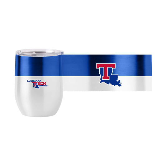 Louisiana Tech 16oz Colorblock Stainless Curved Beverage - Logo Brands - Flyclothing LLC