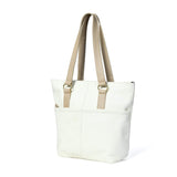 The Ivory Leather Tote - Classy Leather Bags - Flyclothing LLC