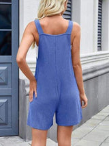 Lovelet Knotted Wide Strap Scoop Neck Overalls - Trendsi - Flyclothing LLC