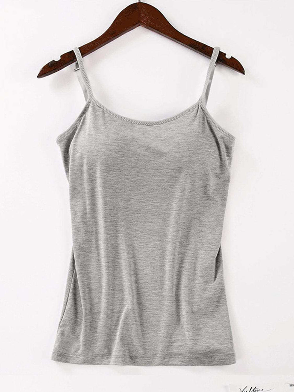 Scoop Neck Adjustable Strap Cami - Trendsi - Flyclothing LLC