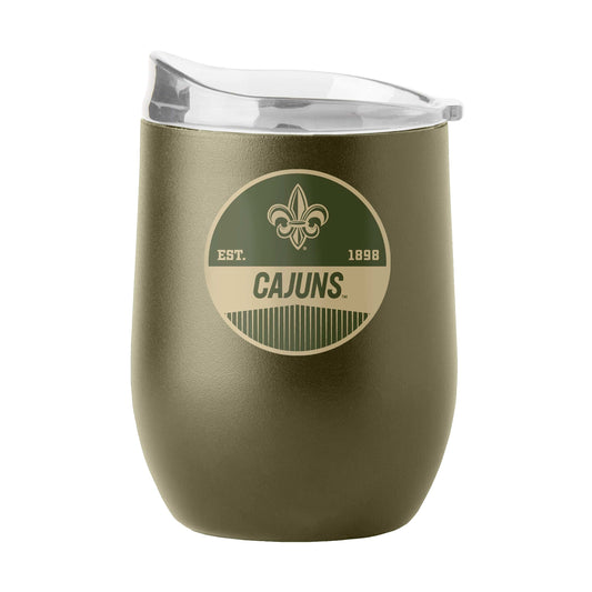 Louisiana Lafayette 16oz Olive Badge Powder Coat Curved Bev - Logo Brands - Flyclothing LLC