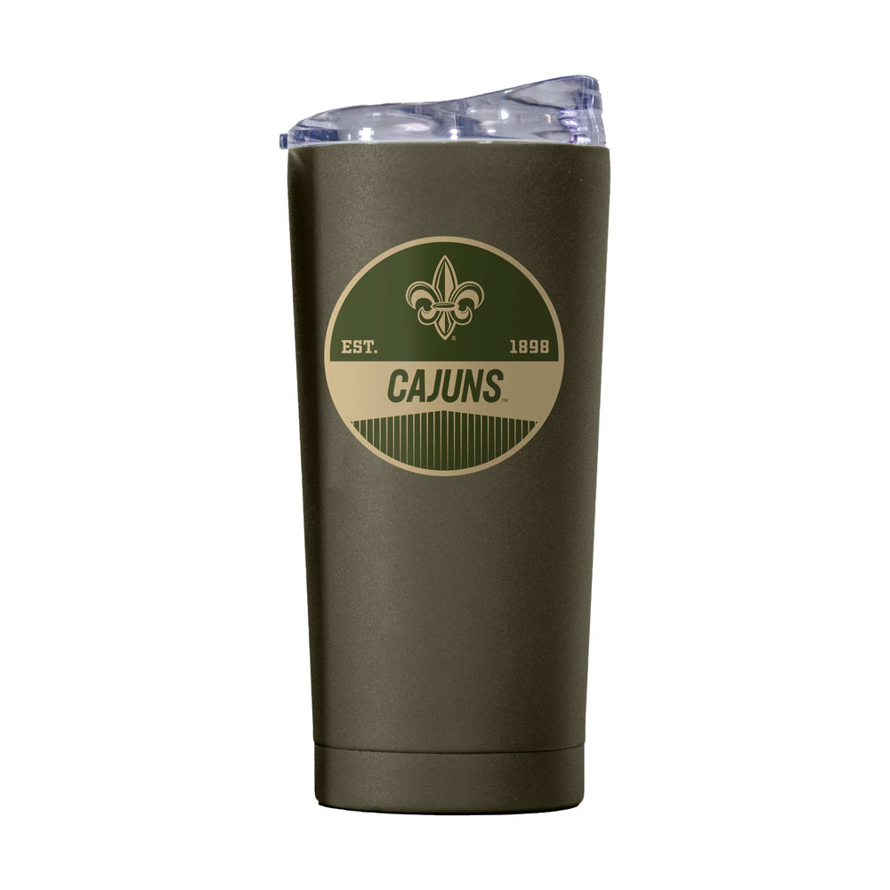 Louisiana Lafayette 20oz Olive Badge Powder Coat Tumbler - Logo Brands - Flyclothing LLC