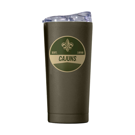 Louisiana Lafayette 20oz Olive Badge Powder Coat Tumbler - Logo Brands - Flyclothing LLC