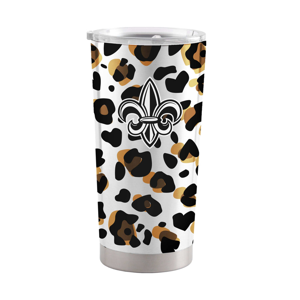 Louisiana - Lafayette 20oz Neutral Leopard Stainless Steel Tumbler - Logo Brands - Flyclothing LLC