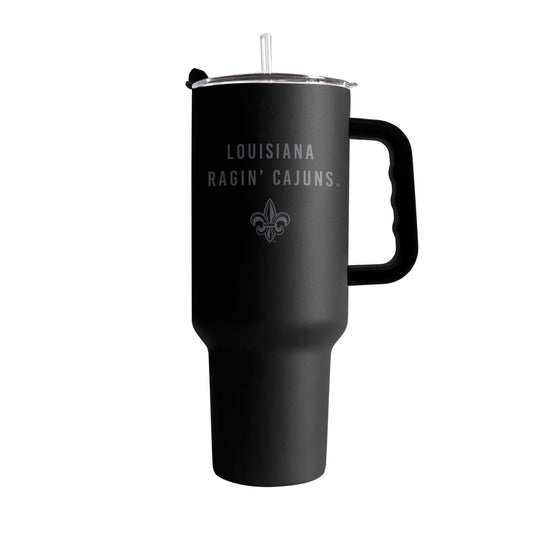Louisiana Lafayette 40oz Black Tonal Powder Coat Tumbler - Logo Brands - Flyclothing LLC