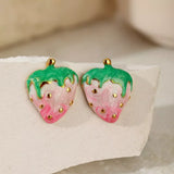 Colorful Strawberry Stud Earrings - Trendsi - Flyclothing LLC