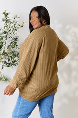 Basic Bae Full Size Ribbed Cocoon Cardigan - ShopBasicbae - Flyclothing LLC
