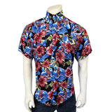 Rockmount Ranch Ware Menâs Short Sleeve Hawaiian Print Western Shirt in Purple - Rockmount Clothing - Flyclothing LLC