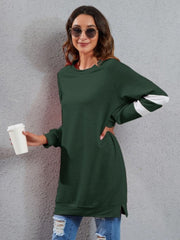 Full Size Striped Round Neck Long Sleeve T-Shirt - Trendsi