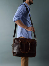 Crimson Contemporary Briefcase - Classy Leather Bags - Flyclothing LLC
