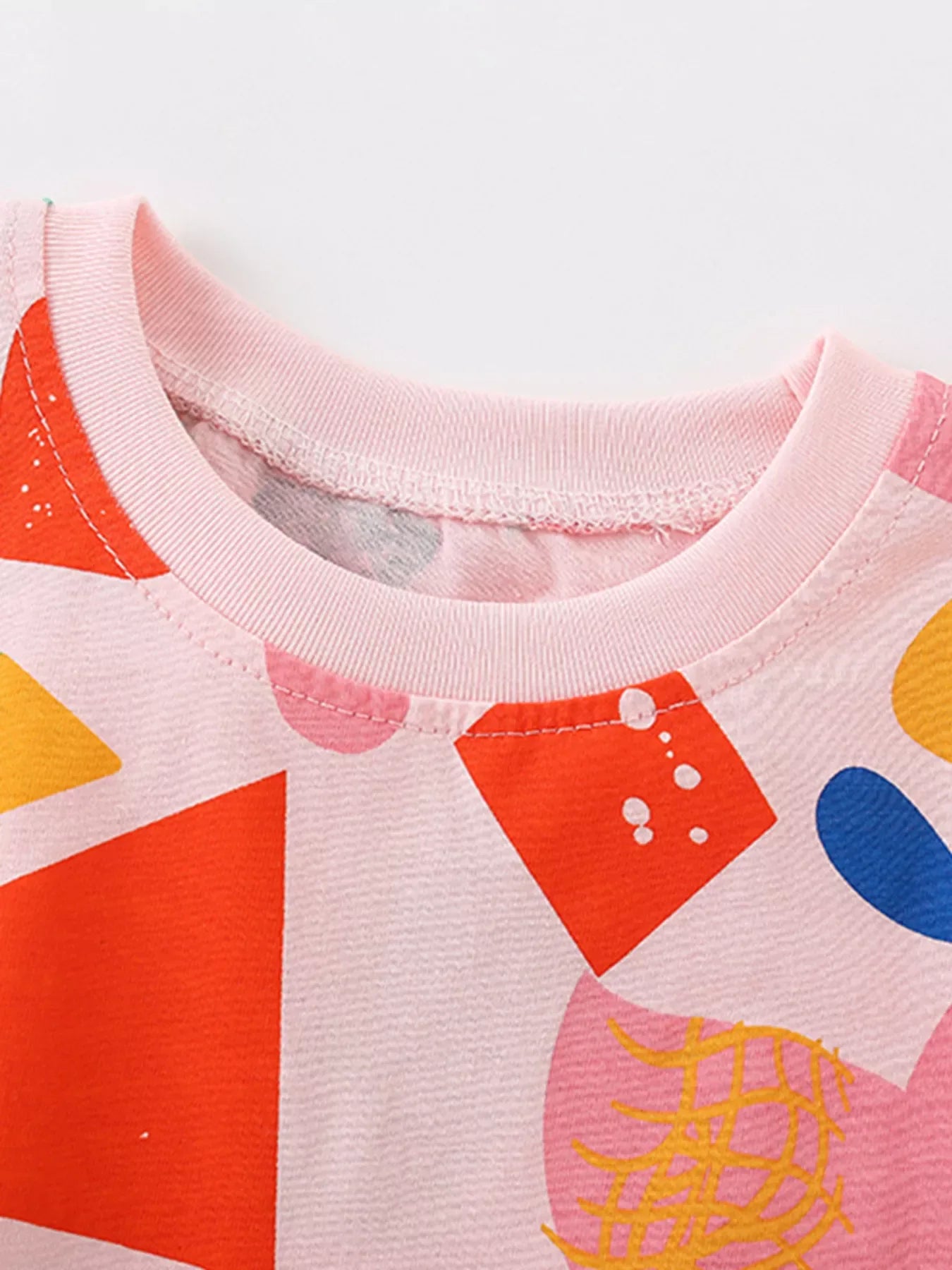 Children's Geometric Print Short Sleeve T-Shirt - Trendsi - Flyclothing LLC